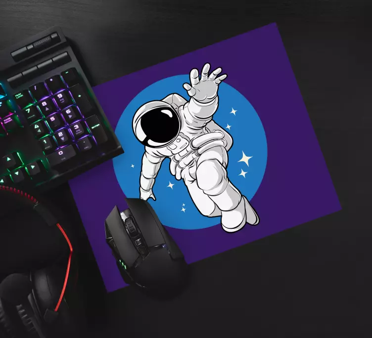 Tapis de souris gamer astronaute dans l'espace - TenStickers