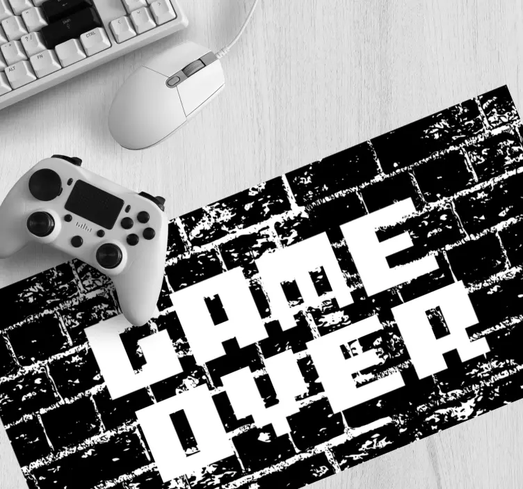 Tapis de souris gamer game over en pixels - TenStickers