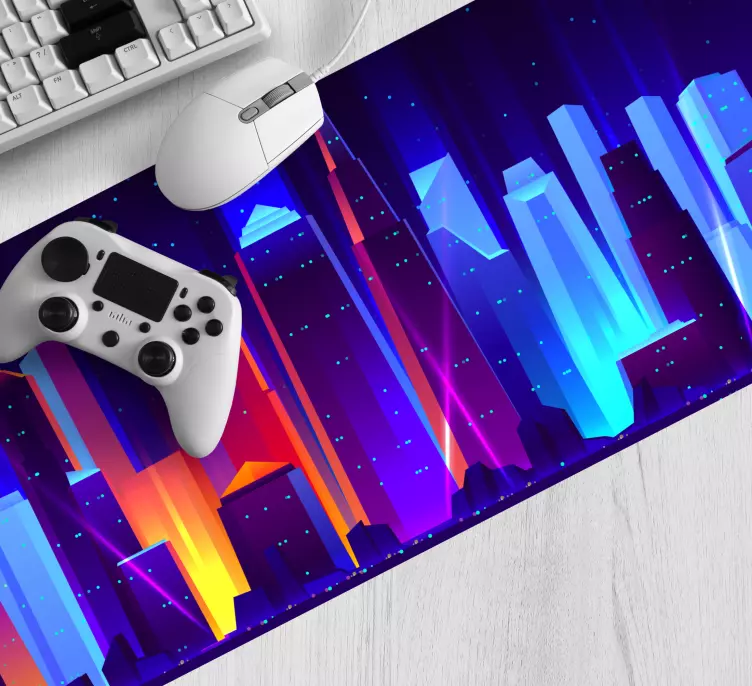 Tapis de souris gamer paysage urbain futuriste - TenStickers