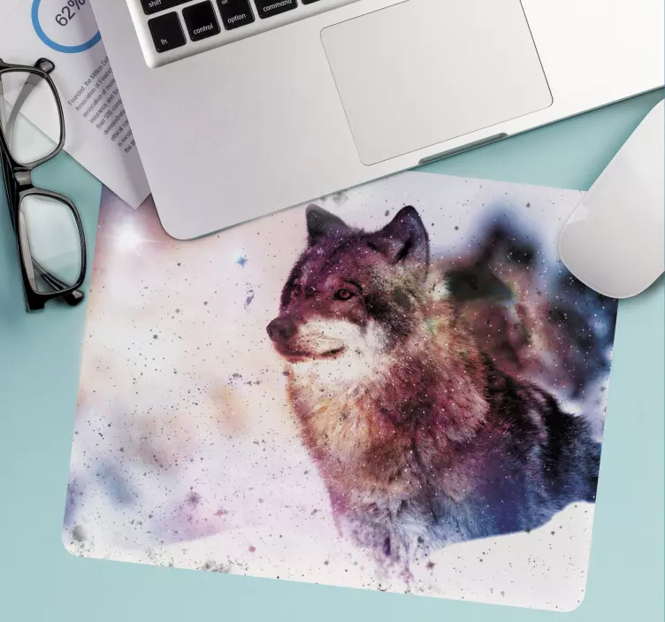 Tapis de souris gamer portrait de loup majestueux - TenStickers