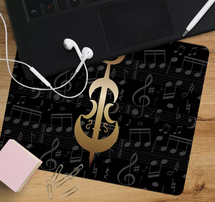 Tapis de souris symbole de notes de musique - TenStickers