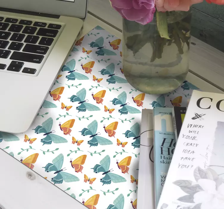 Tapis de souris motif arrangement de papillons colorés - TenStickers