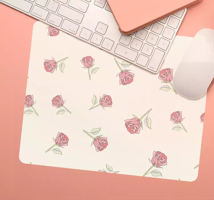 Tapis de souris motif arrangement de roses délicates - TenStickers