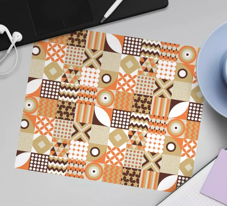 Tapis de souris motif carrés géométriques colorés - TenStickers