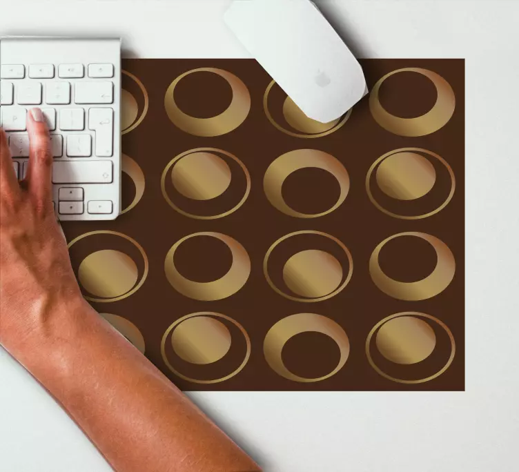 Tapis de souris motif cercle marron - TenStickers