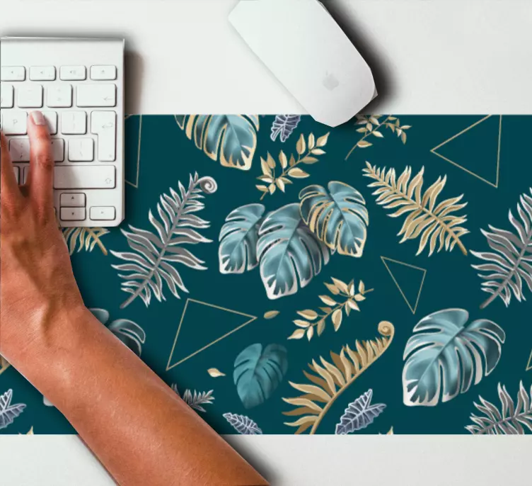Tapis de souris motif composition de feuilles tropicales - TenStickers