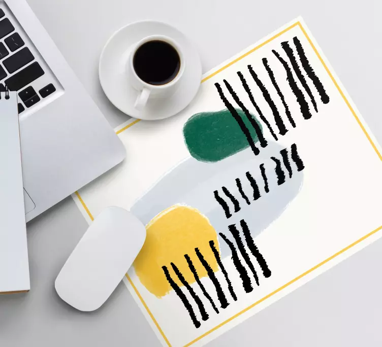 Tapis de souris motif coups de pinceau abstraits - TenStickers