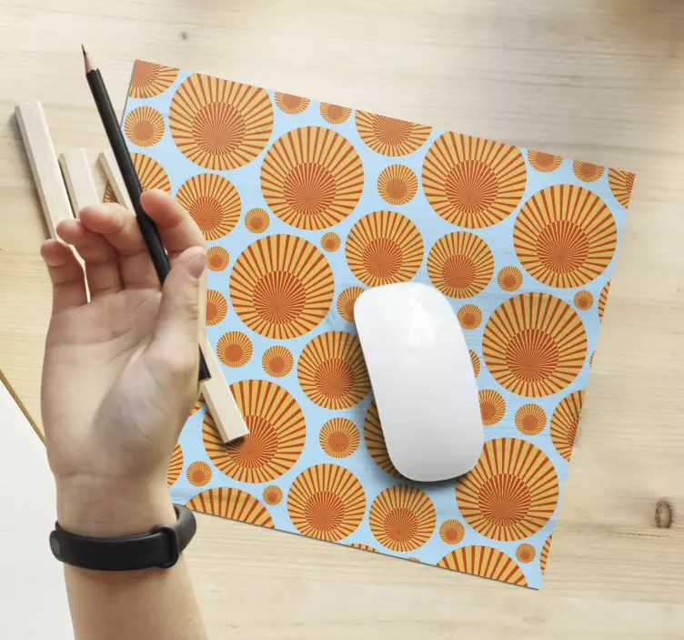 Tapis de souris motif éléments ronds vibrants - TenStickers