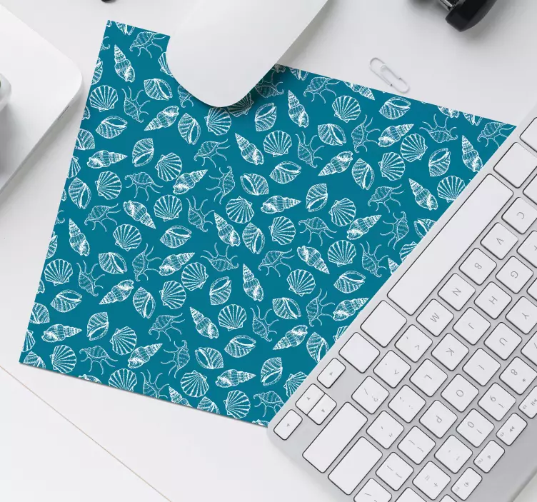 Tapis de souris motif feuilles marines - TenStickers