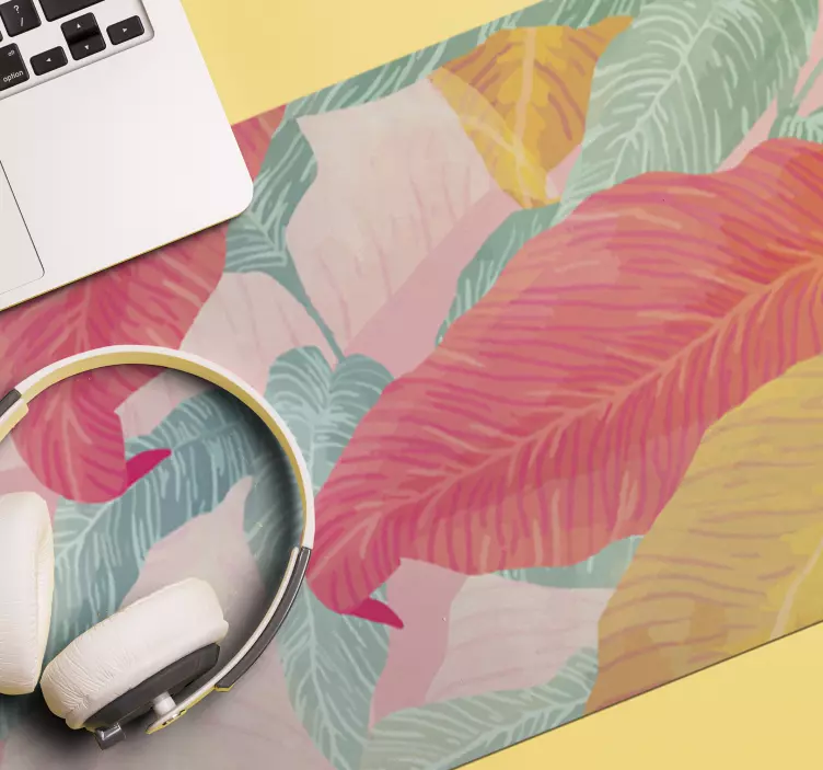 Tapis de souris motif feuilles tropicales - TenStickers