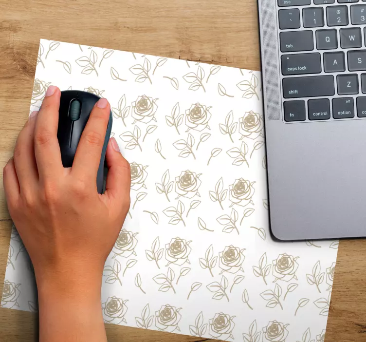 Tapis de souris motif fleurs roses - TenStickers