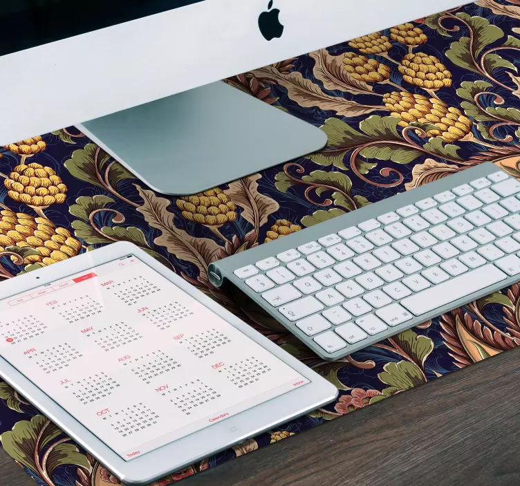 Tapis de souris motif floral vigne - TenStickers