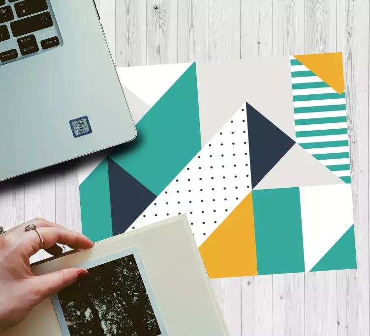 Tapis de souris motif jeu de couleurs géométriques - TenStickers