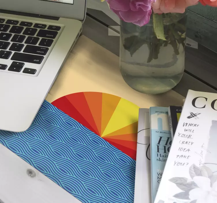 Tapis de souris motif lever de soleil coloré - TenStickers