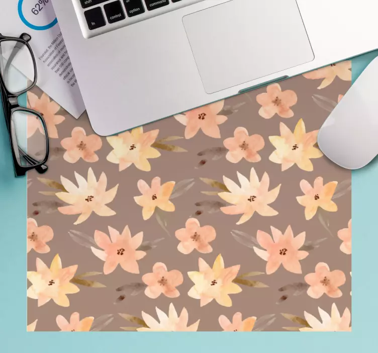 Tapis de souris motif mélange de couleurs florales - TenStickers