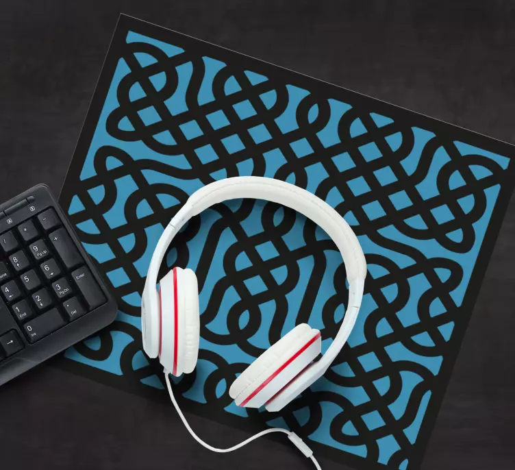 Tapis de souris motif motif bleu complexe - TenStickers