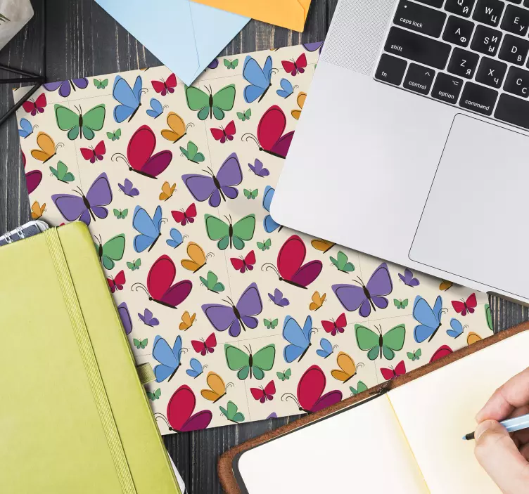 Tapis de souris motif motifs de papillons colorés - TenStickers
