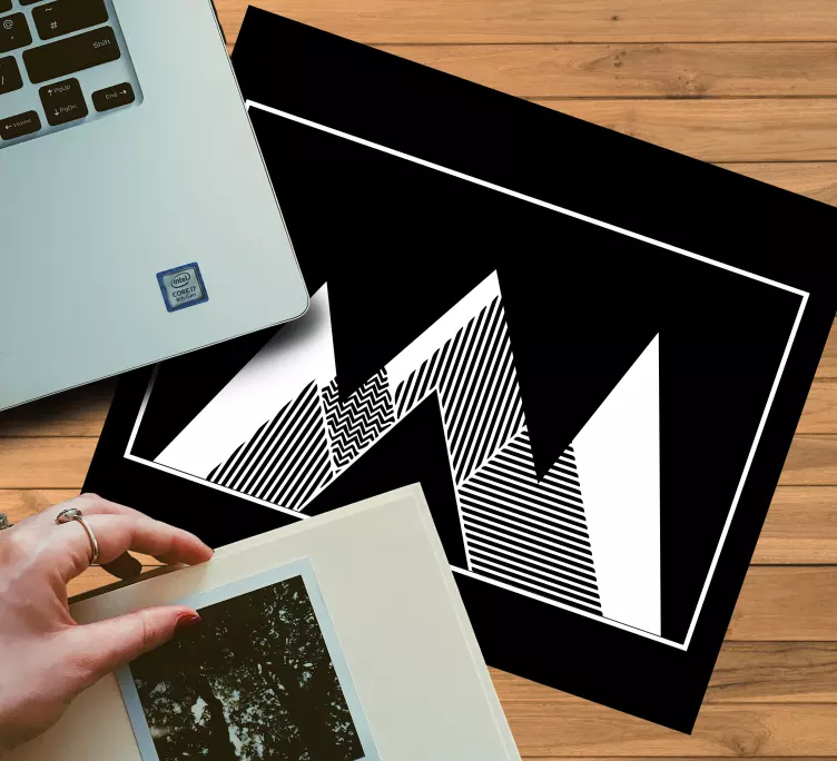 Tapis de souris motif pics géométriques abstraits - TenStickers