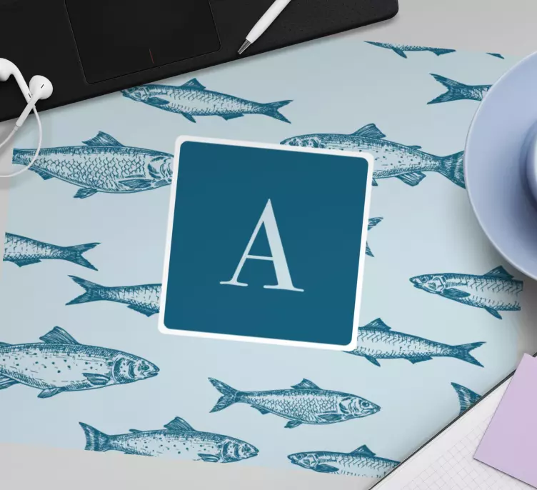 Tapis de souris motif poisson artistique - TenStickers