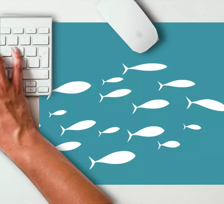 Tapis de souris motif poissons nageurs - TenStickers
