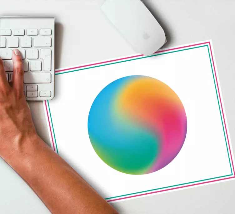 Tapis de souris motif sphère dégradé coloré - TenStickers