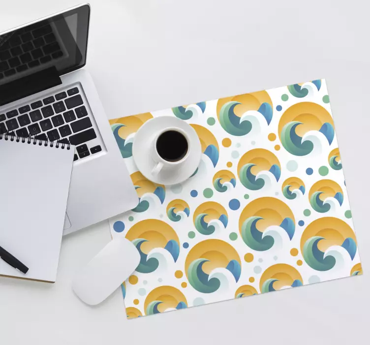Tapis de souris motif vagues colorées - TenStickers