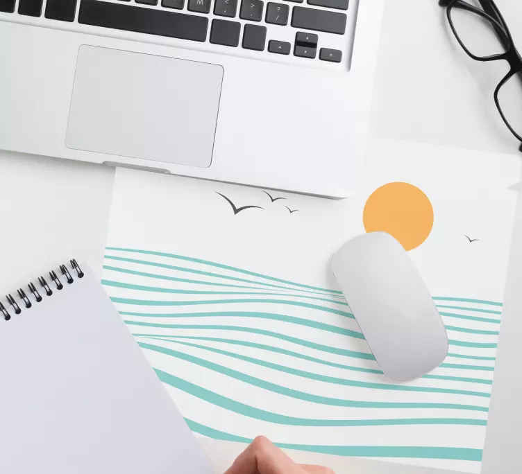Tapis de souris motif vagues de plage ensoleillées - TenStickers