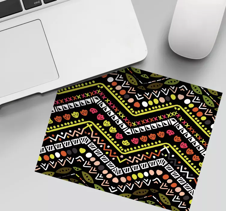 Tapis de souris motif zigzag vibrant - TenStickers