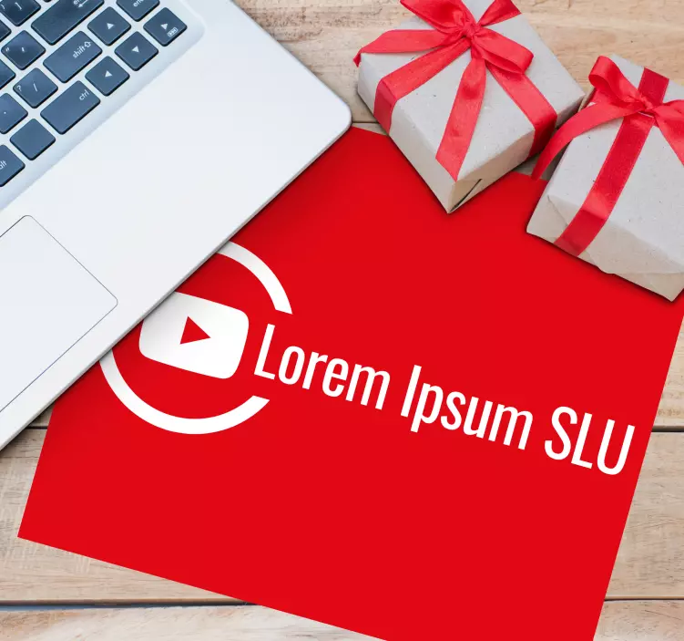 Tapis de souris nom avec logo élégant superposé - TenStickers