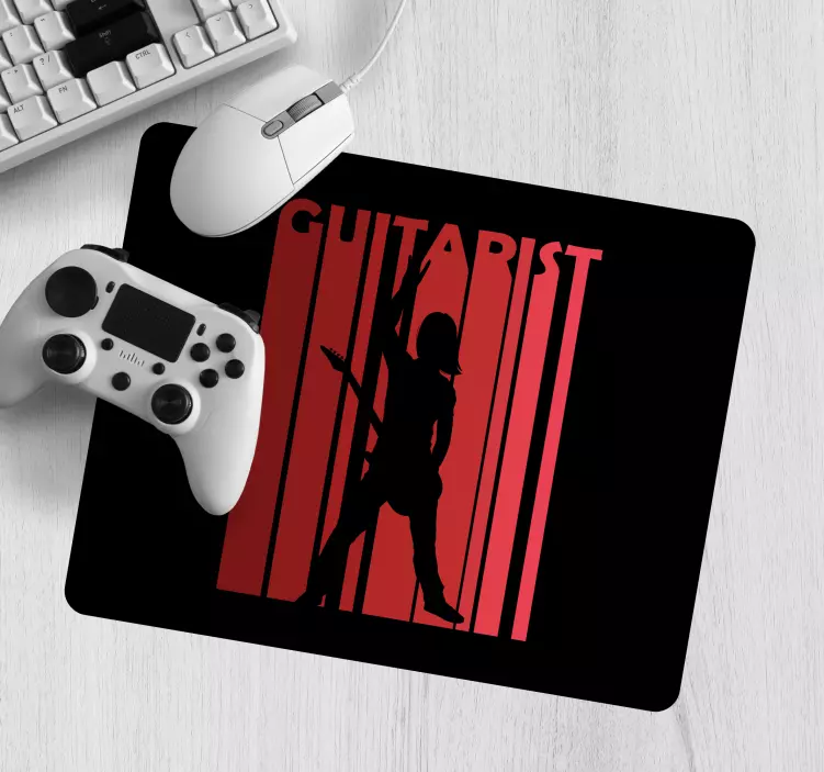 Tapis de souris silhouette de musicien - TenStickers