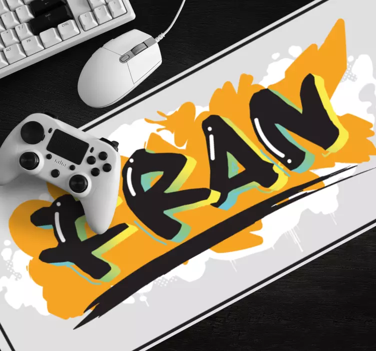 Tapis de souris nom style audacieux personnalisé - TenStickers