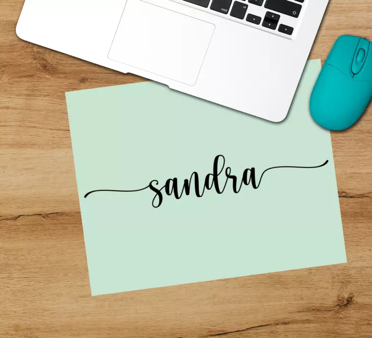 Tapis de souris nom texte élégant personnalisé - TenStickers