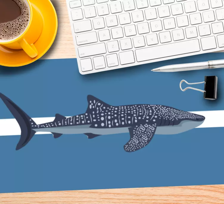 Tapis de souris original design requin nageur - TenStickers
