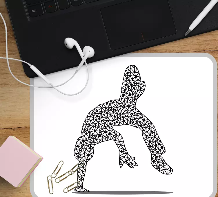 Tapis de souris original figure géométrique noire - TenStickers