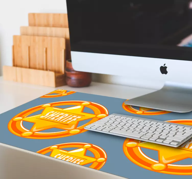 Tapis de souris original motif étoile de shérif - TenStickers