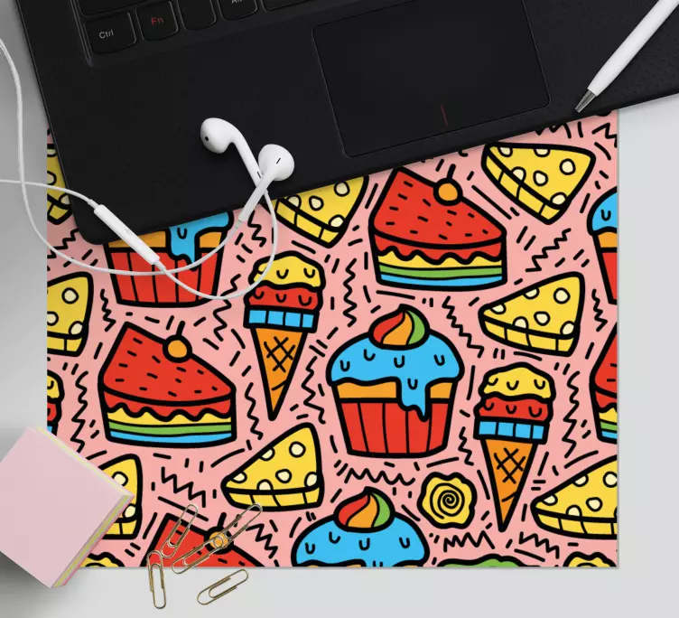 Tapis de souris original motifs de desserts colorés - TenStickers