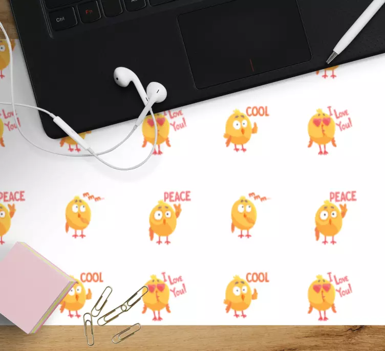 Tapis de souris original oiseaux de dessin animé joyeux - TenStickers