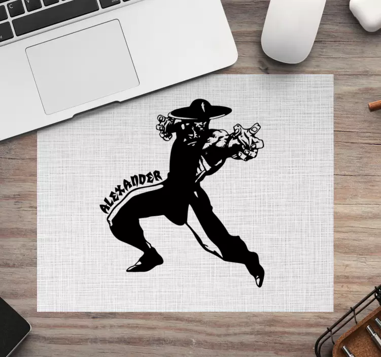 Tapis de souris original personnage de cowboy dynamique - TenStickers