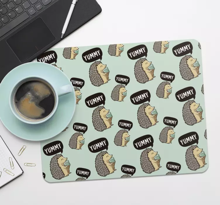 Tapis de souris original personnages de hérisson mignons - TenStickers