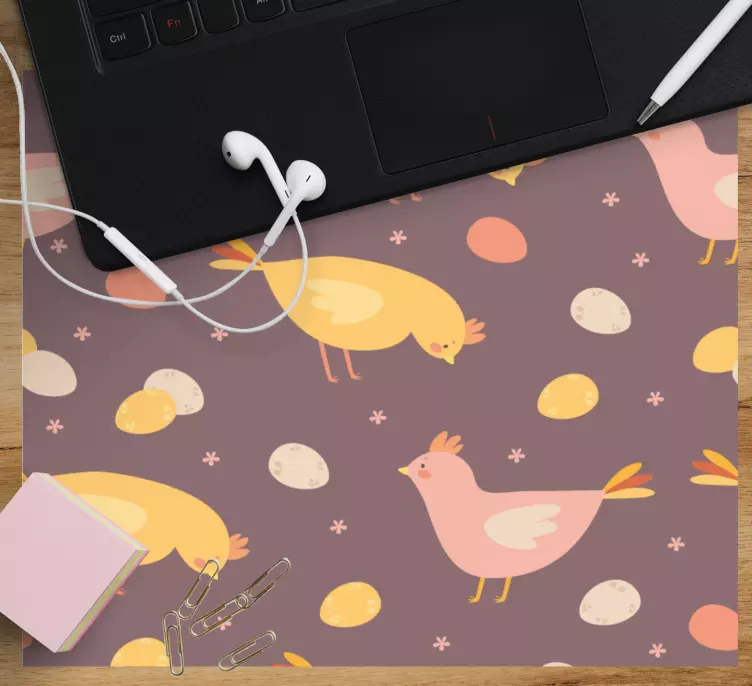 Tapis de souris original poules et œufs mignons - TenStickers