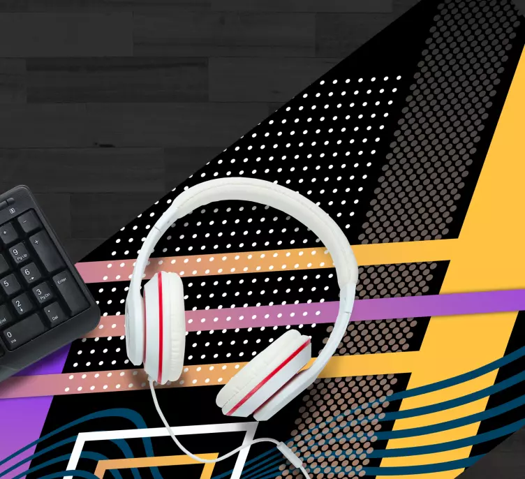 Tapis de souris original rayures géométriques colorées - TenStickers