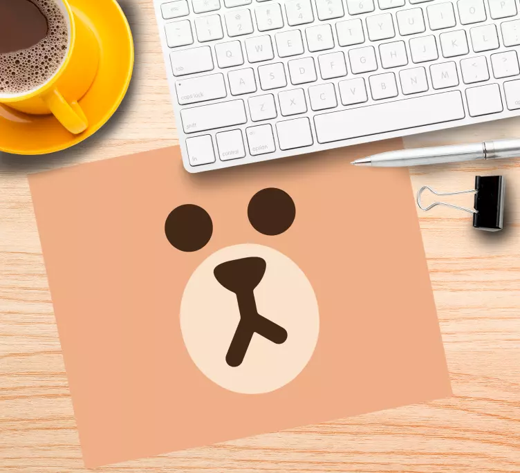 Tapis de souris original tête d'ours mignonne - TenStickers