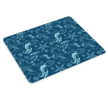 Tapis de souris motif motifs marins tourbillonnants - TenStickers