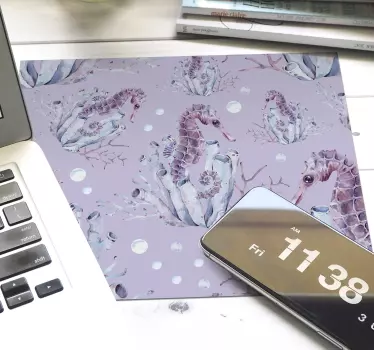 Tapis de souris gamer motif aquatique hippocampe - TenStickers