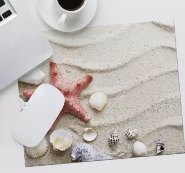 Tapis de souris original Étoiles de mer et coquillages - TenStickers