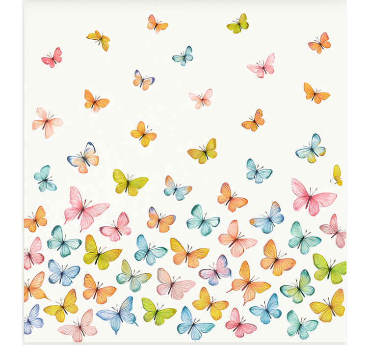 Store enrouleur chambre enfant papillons colorés volants - TenStickers