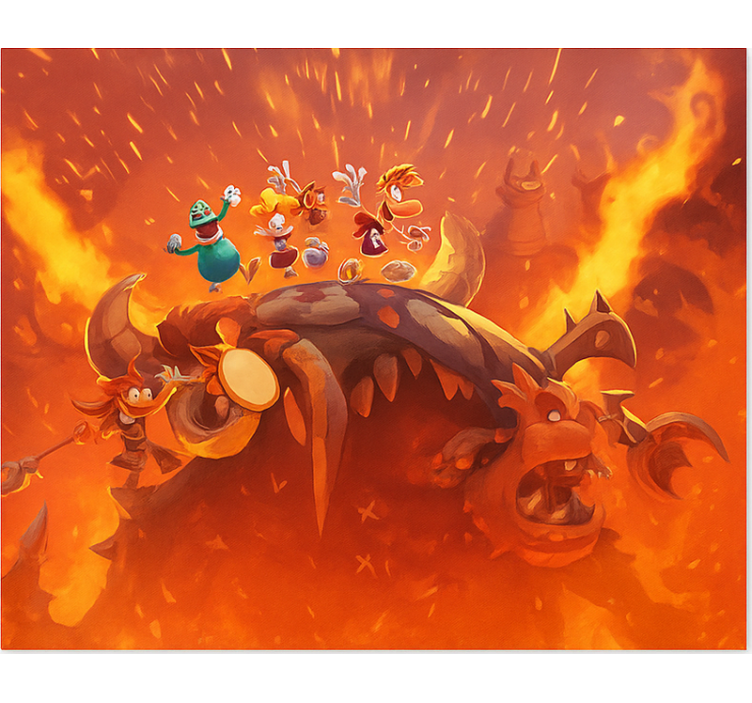 Store enrouleur gamer victoire ardente sur le monstre - TenStickers