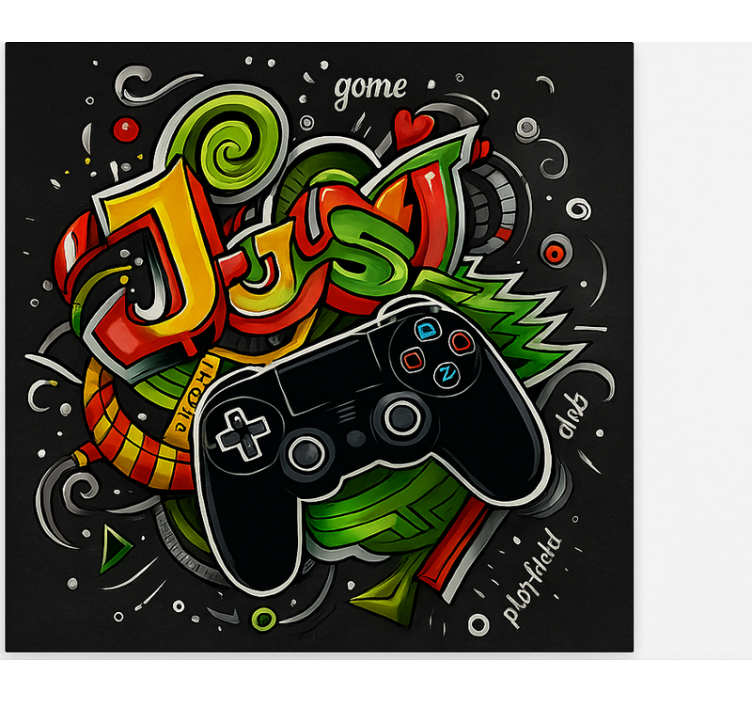 Store enrouleur gamer graffiti juste une manette de jeu - TenStickers