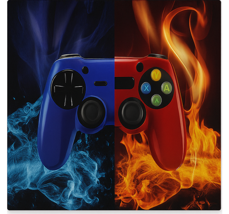 Store enrouleur gamer console de feu et de glace - TenStickers