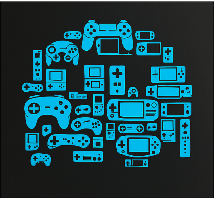 Store enrouleur gamer robot contrôleur de jeu - TenStickers